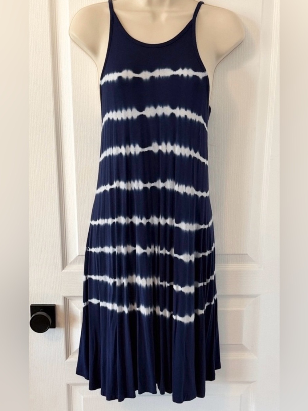 Old Navy Navy & White Tie Dye Midi Dress – Size Small